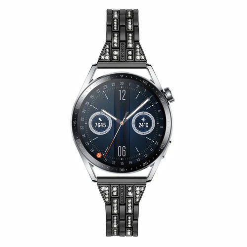 Diamond Steel Strap, on a watch, direct front view