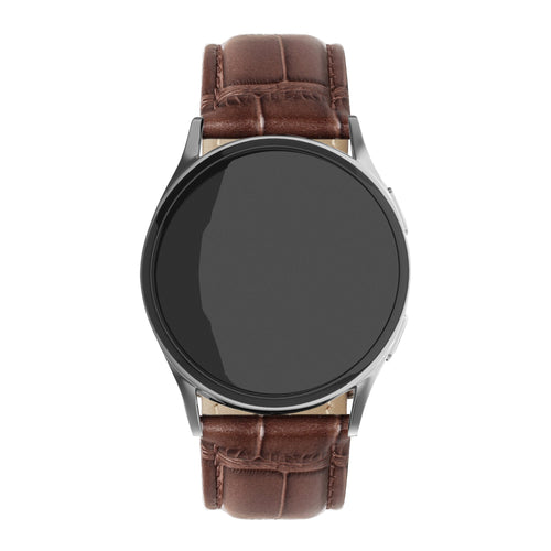 Correa cuero cocodrilo granulado Huawei Watch GT 5 Pro - 46mm (marrón)