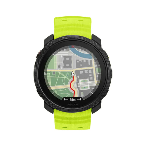 Silicone Grain Strap, lime, on a watch, direct front view