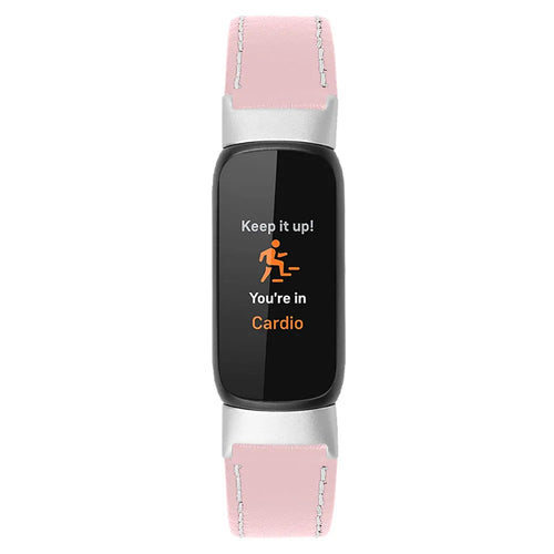 Fitbit Luxe Modern Leather Strap (Pink)