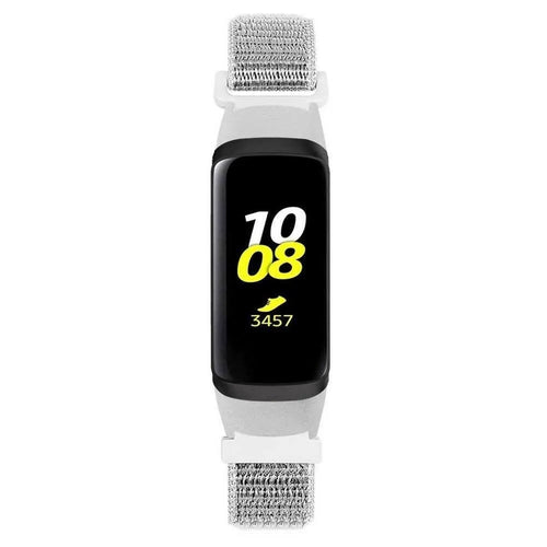 Nylon Strap, grey, on a watch, direct front view