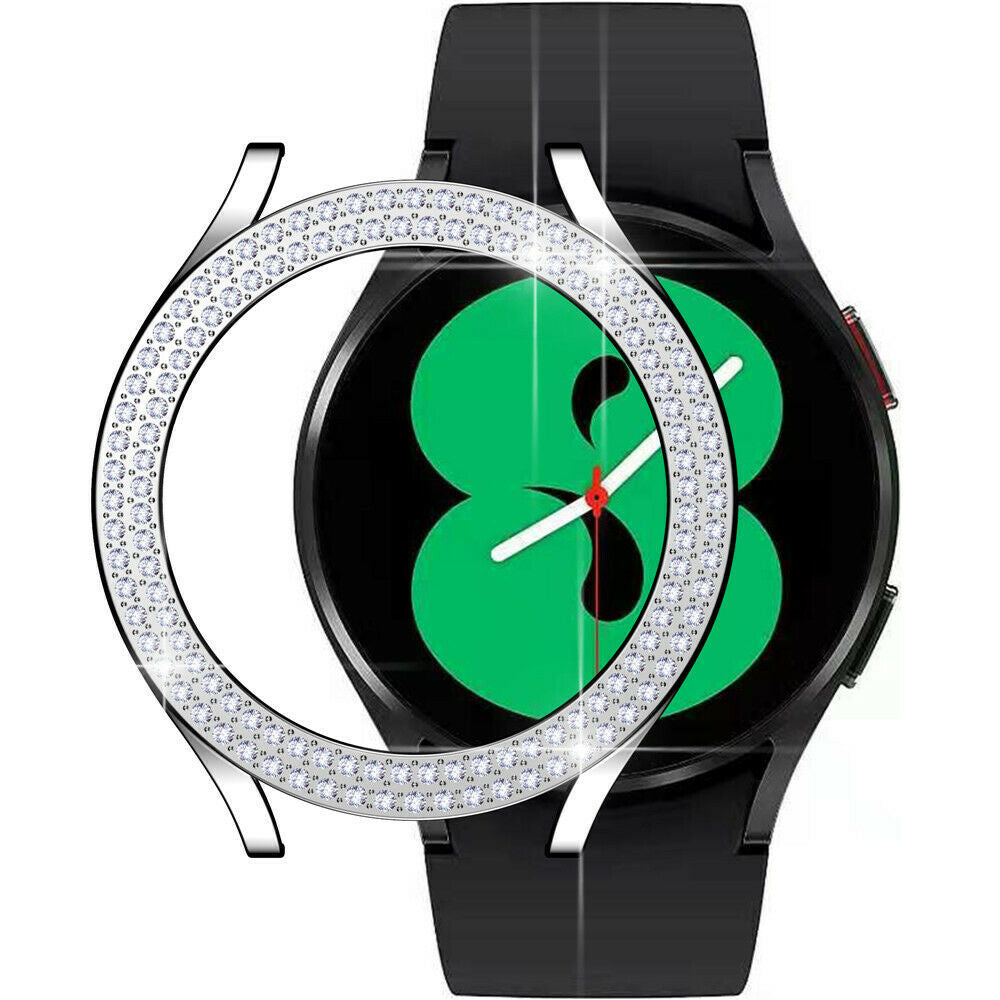 Funda de PC con diamantes para Samsung Galaxy Watch 4 de 44 mm