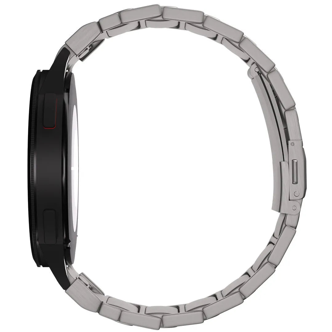 Titanium Strap 'One Push', on a watch, direct front view