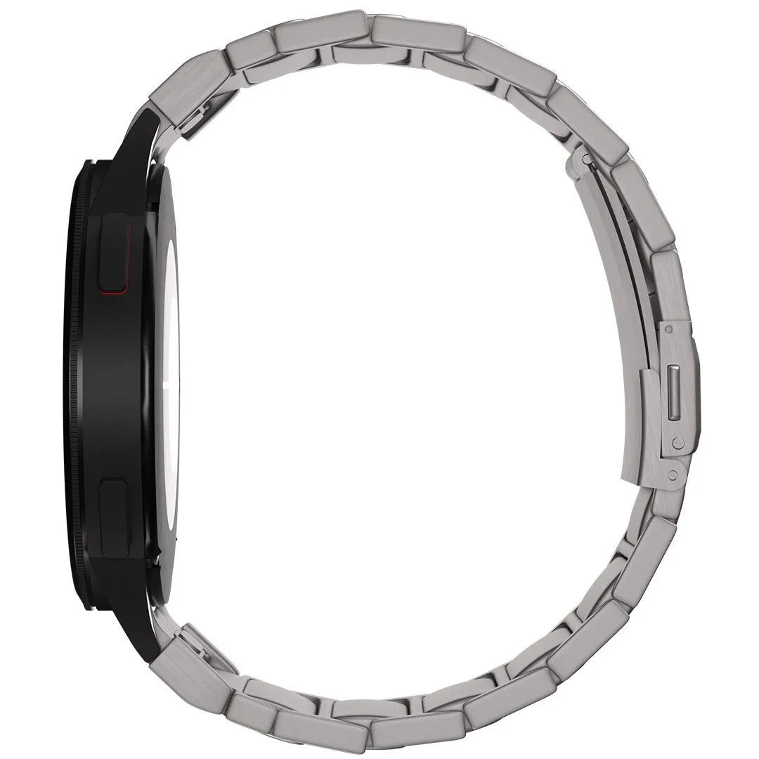 Titanium Strap 'One Push', on a watch, direct front view