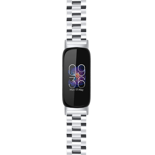 Steel Strap, silver, on a watch, direct front view
