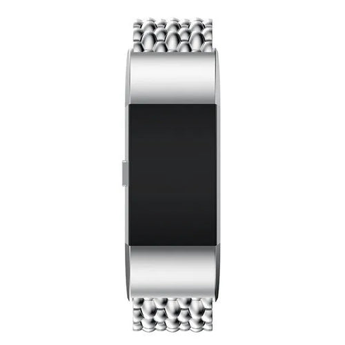 Steel Dragon Strap, silver, on a watch, direct front view
