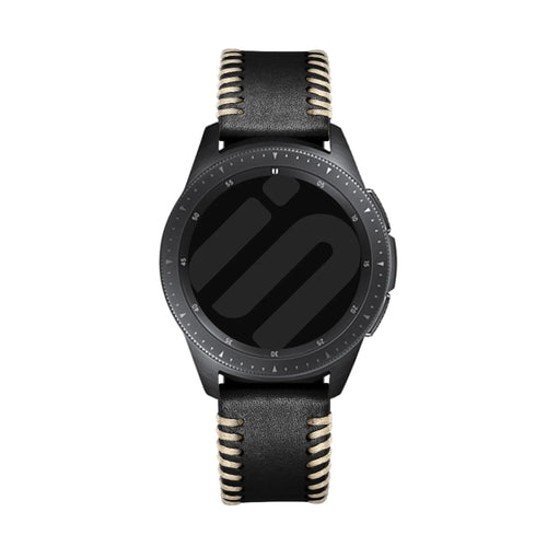 Amazfit Balance 2 Stitched Leather Strap (Black)