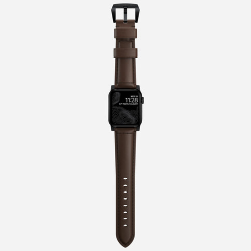 Nomad Correa cuero tradicional Apple Watch (marrón/negro)