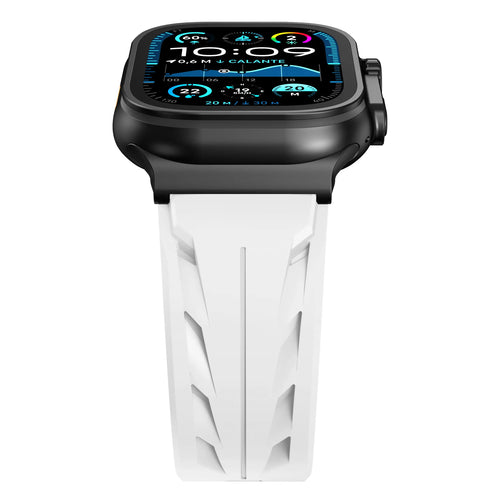 Correa silicona race Apple Watch (blanco)