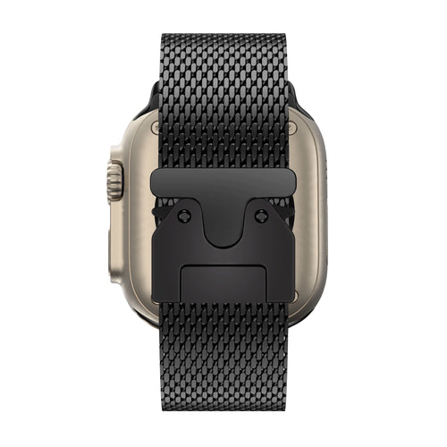 Bandz Correa milanesa Loop con hebilla-P Apple Watch Ultra (negro)
