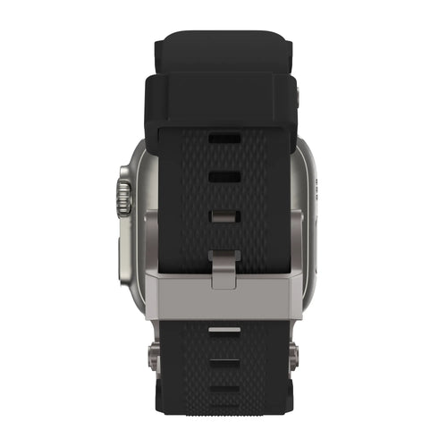 Bandz Apple Watch Silicone Strap 'Explorer' (Black with Titanium)