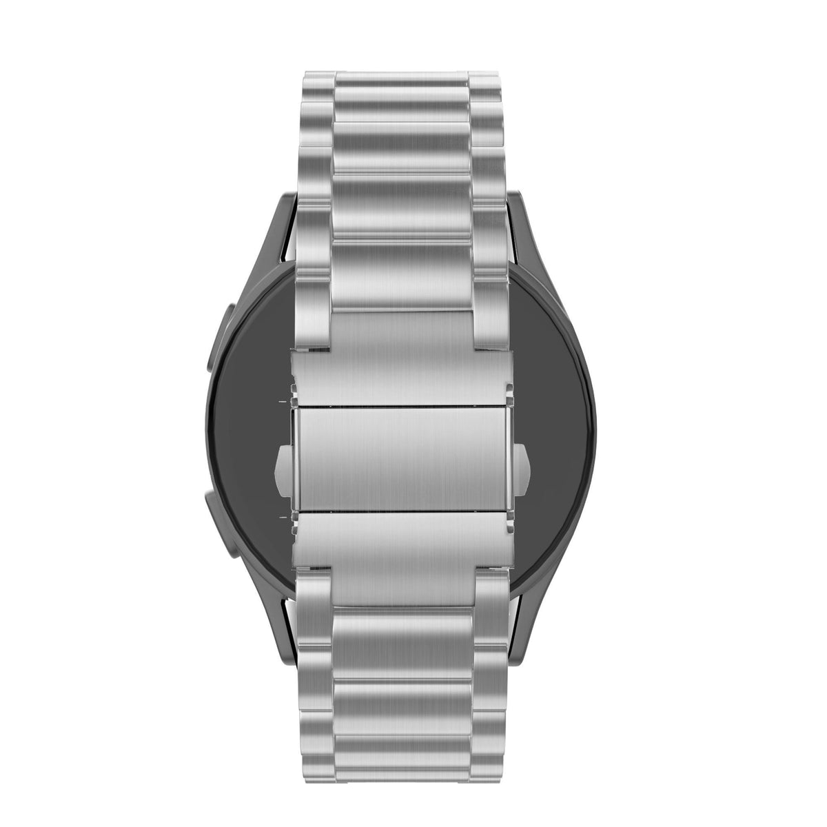 Steel Strap 'Classic', silver, on a watch, direct rear view