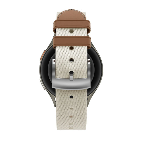 Bandz Correa cuero híbrida 'Easy Fit' Oppo Watch X2 Mini (beige/marrón)