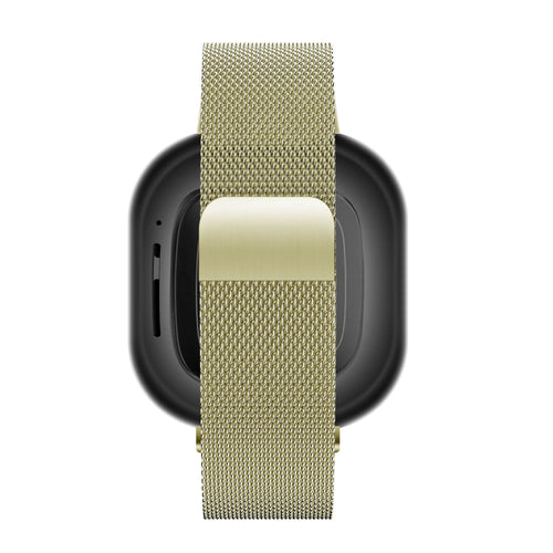 Milanese Loop Strap, gold, on a watch, direct rear view