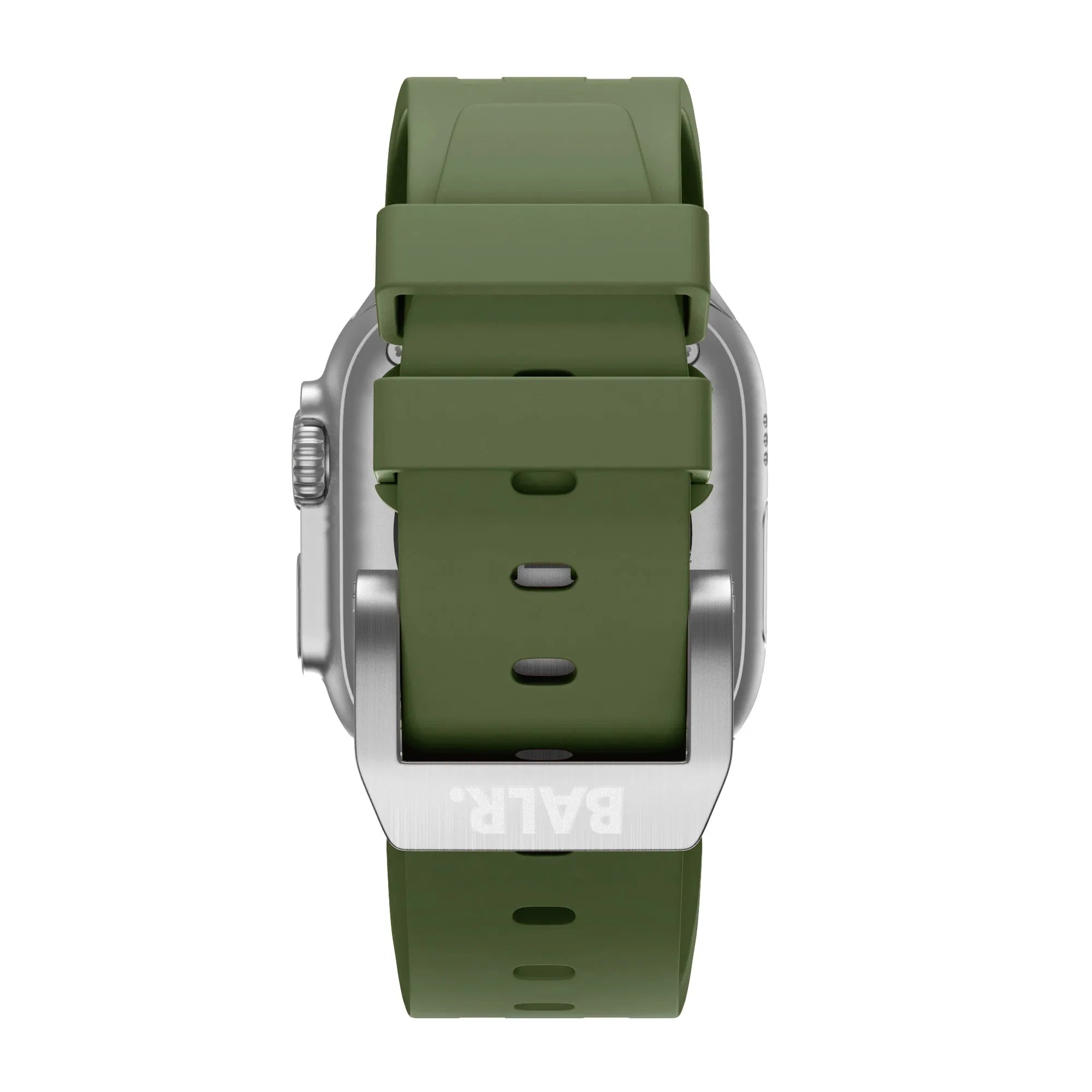 BALR. Correa de silicona Apple Watch Ultra Liquid (verde/plata)