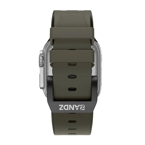 Bandz Correa silicona 'Luxe Liquid' Apple Watch (cafe/negro)