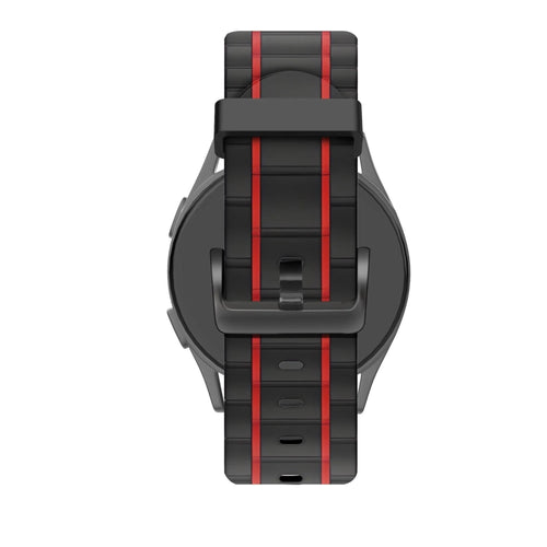 Bandz Suunto Race (S) Striped Sport Strap (Black/Red)