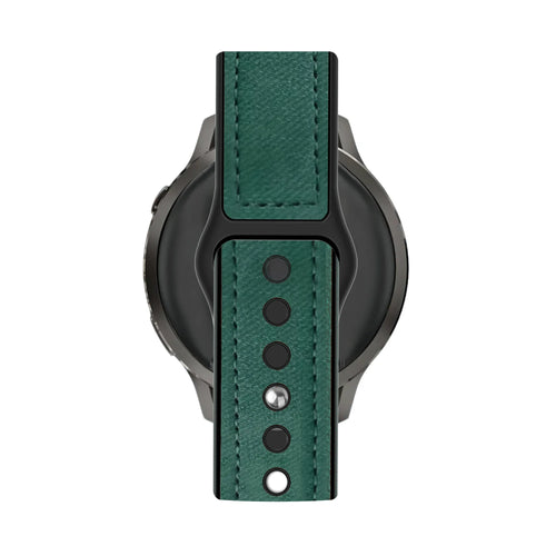 Bandz Correa cuero 'Híbrida' Garmin Venu 4 - 45mm (verde)