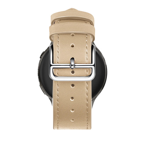 Bandz Correa cuero 'Deluxe' Garmin Forerunner 265s (té con leche)
