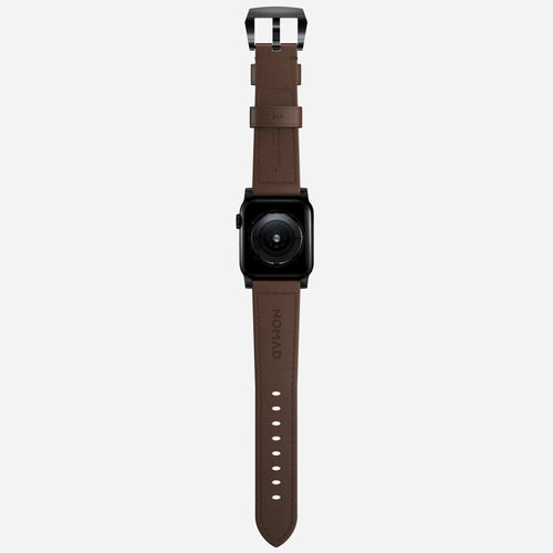 Nomad Correa cuero tradicional Apple Watch (marrón/negro)