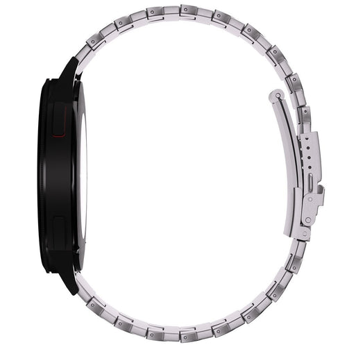 Butterfly Titanium Strap, silver, on a watch, direct rear view
