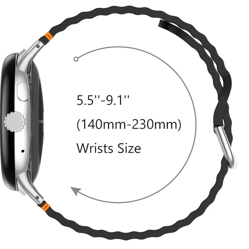 Correa silicona ondulada Google Pixel Watch 4 - 45mm (negro)