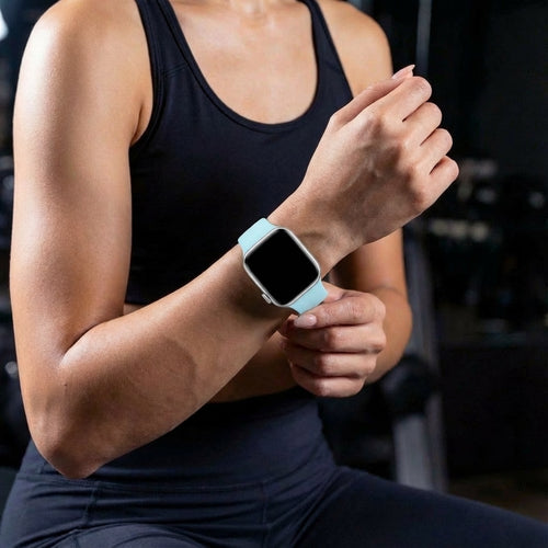 Correa silicona Apple Watch (azul claro)
