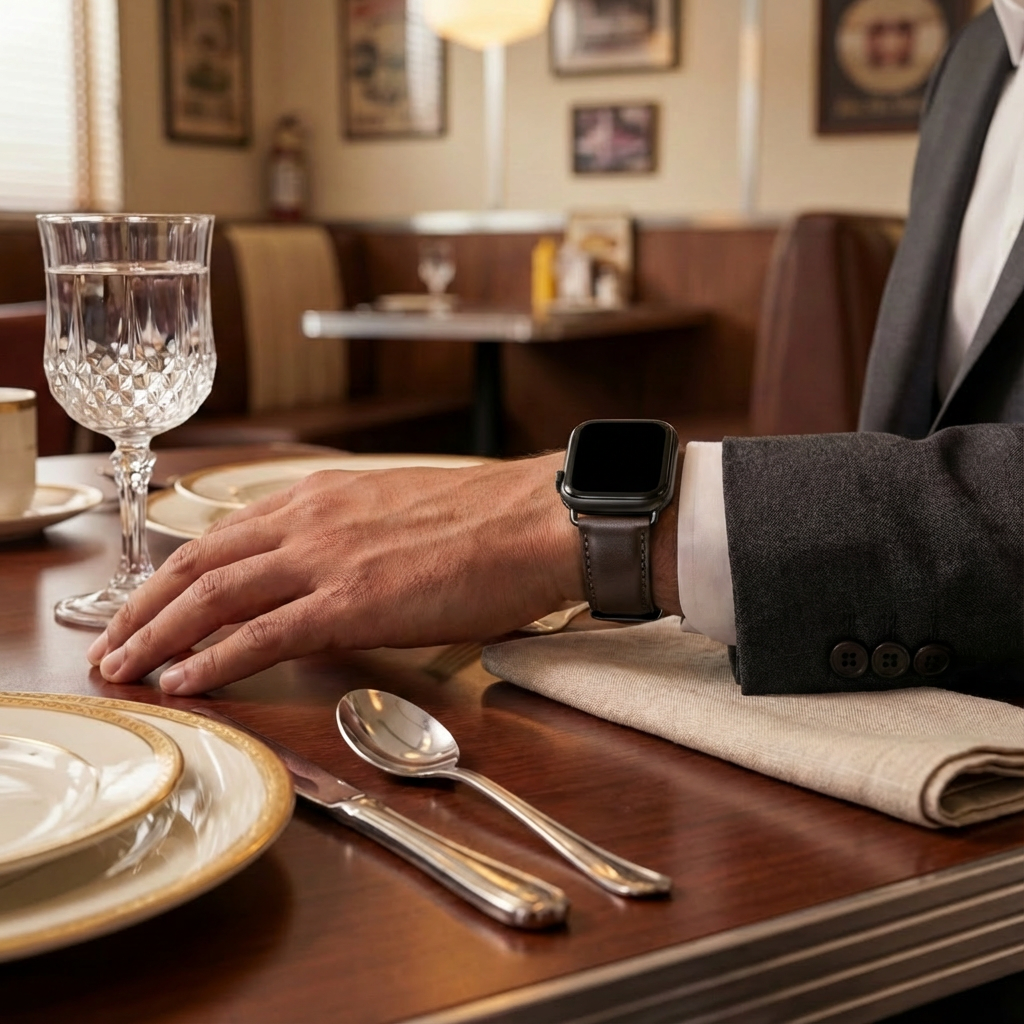 Apple Watch Leather Strap (Dark Brown)