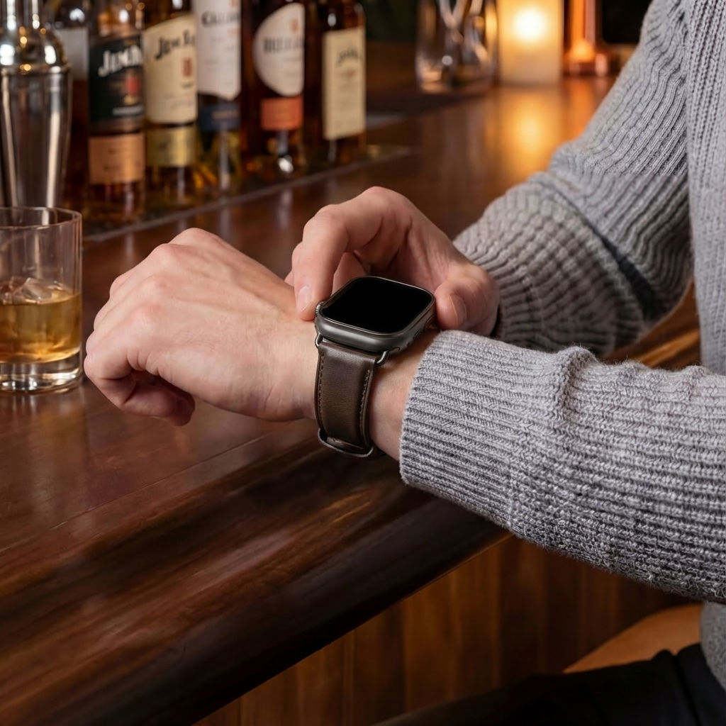 Apple Watch Leather Strap (Dark Brown)