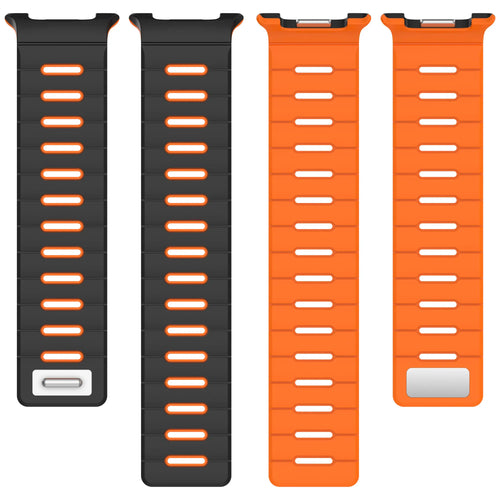 Samsung Galaxy Watch 8 - 40mm Magnetic Silicone Strap (Black/Orange)