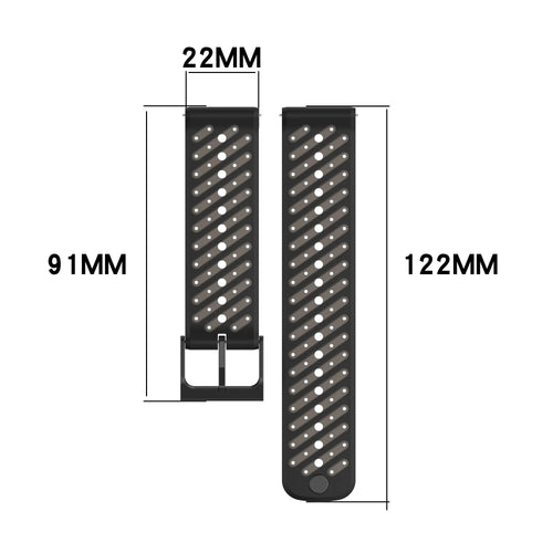Correa silicona a rayas ICE Smart TKS Rectangular 1.41 (negro)