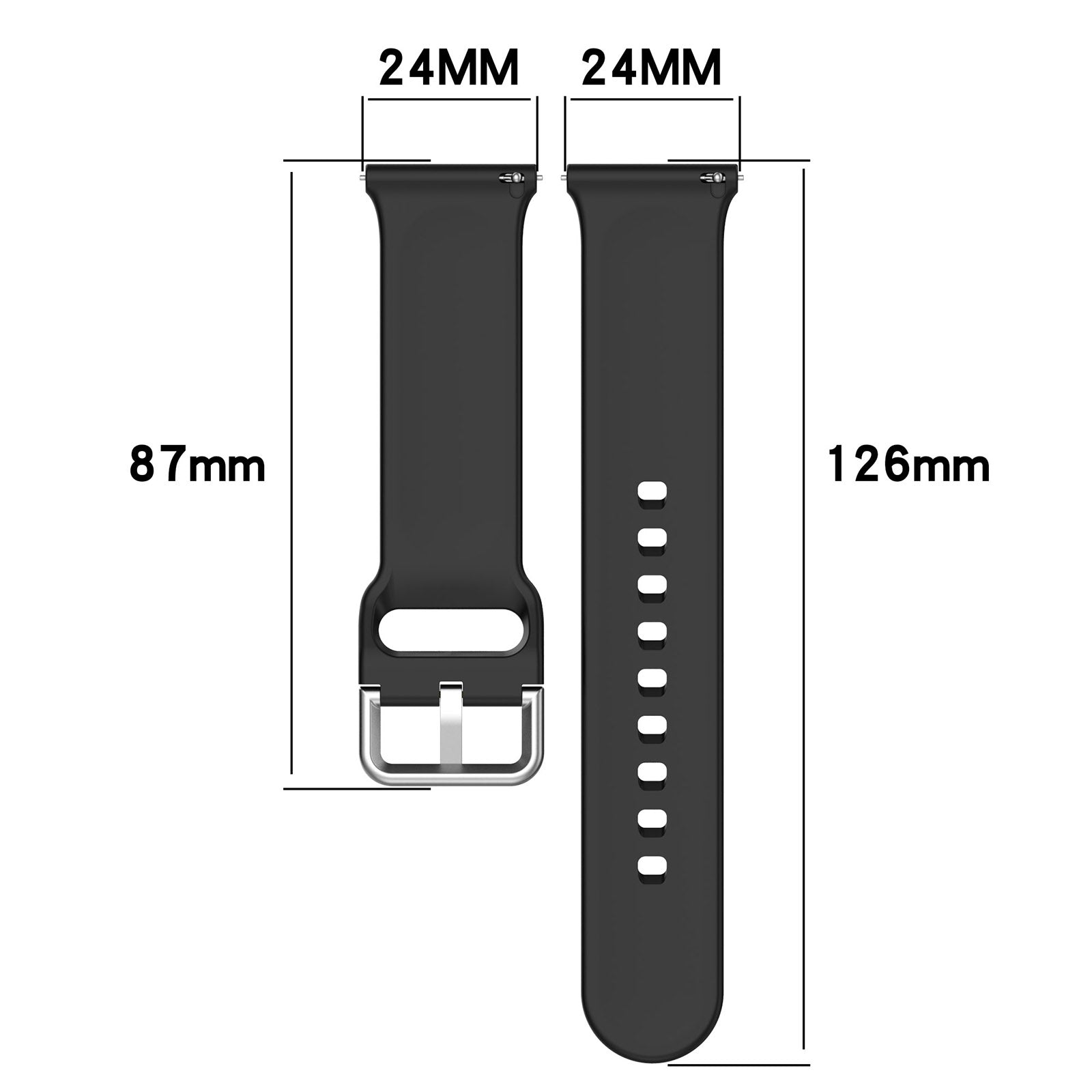 Coros Apex 4 - 46mm Silicone Buckle Strap (White)