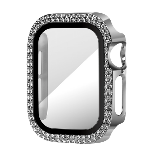 Bandz Apple Watch 10/11 - 42mm Diamond Case with Glass (Silver)