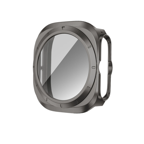 Bandz Samsung Galaxy Watch Ultra PC Case with Glass (Titanium Grey)