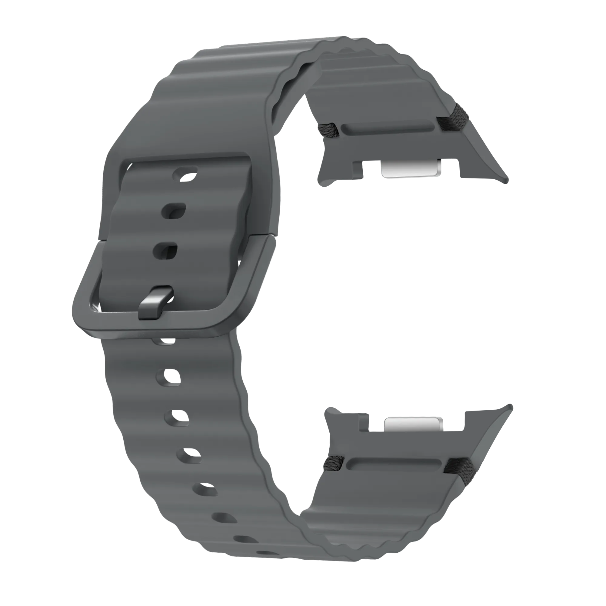 Correa silicona ondulada Samsung Galaxy Watch 8 Classic (gris oscuro)