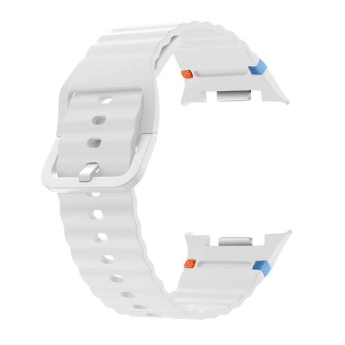 Correa silicona ondulada Samsung Galaxy Watch 8 - 44mm (blanco)