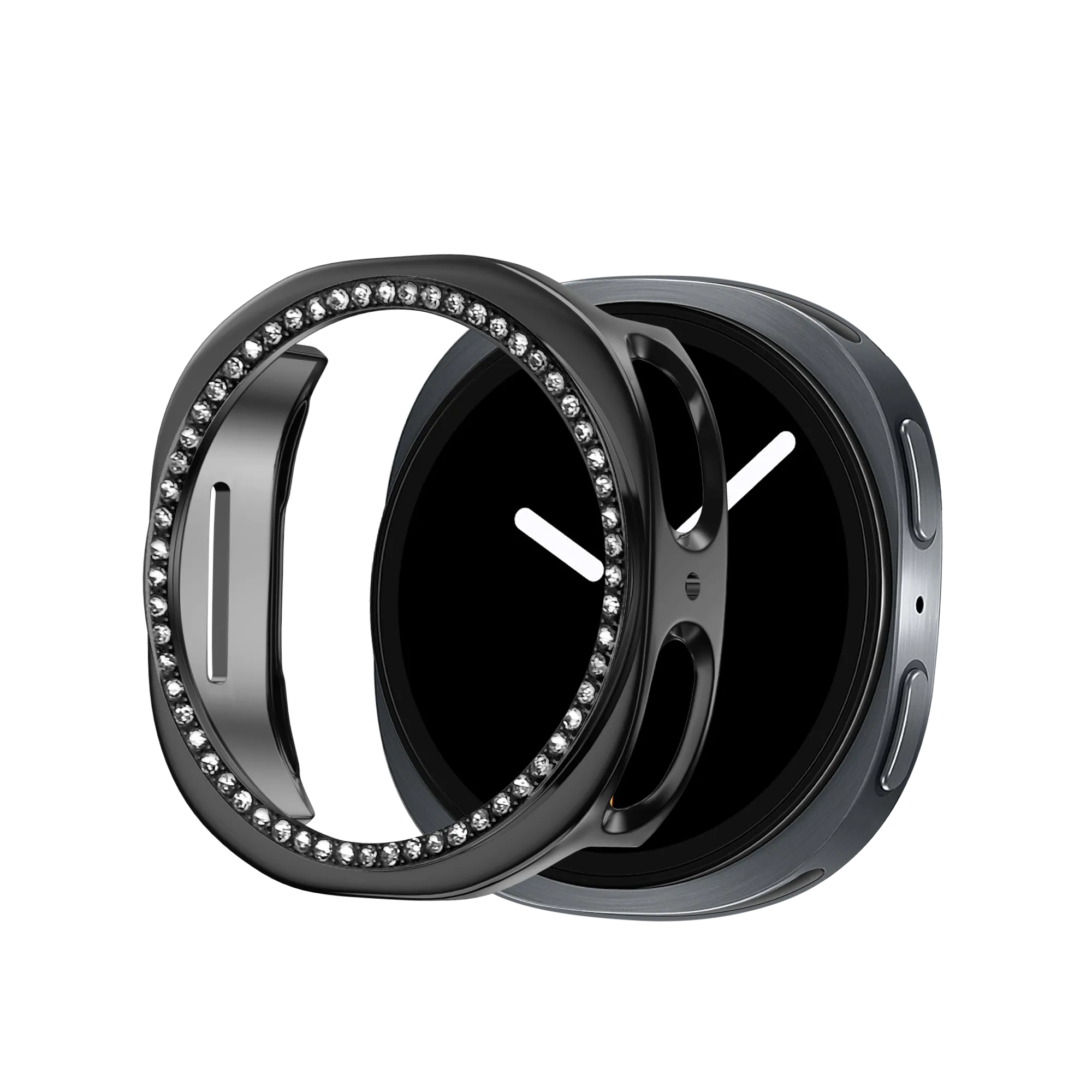 Bandz Funda PC Diamante Samsung Galaxy Watch 8 - 40mm (negro)