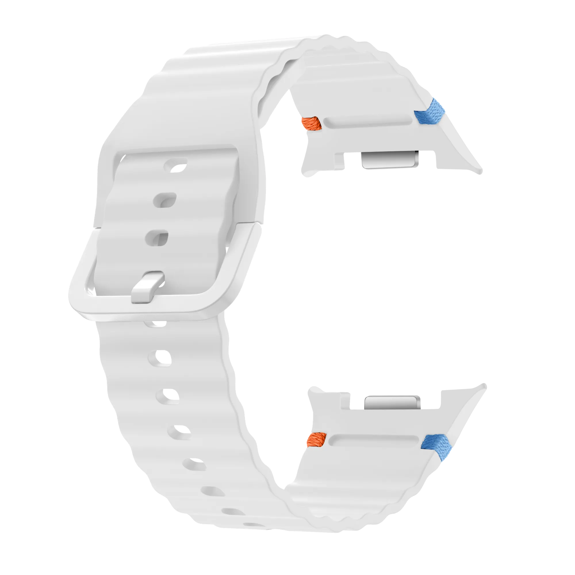 Correa silicona ondulada Samsung Galaxy Watch 8 - 40mm (blanco)