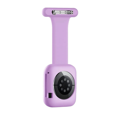 Silicone Nurse Fob, lilac, without a watch, 3/4 front view