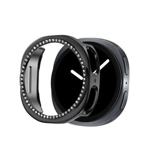 Bandz Samsung Galaxy Watch 8 - 40mm / 9 - 40mm Diamond PC Case (Black)