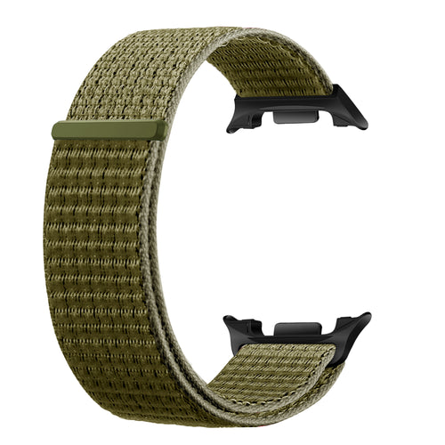 Nylon Strap, olive, without a watch, 3/4 front view