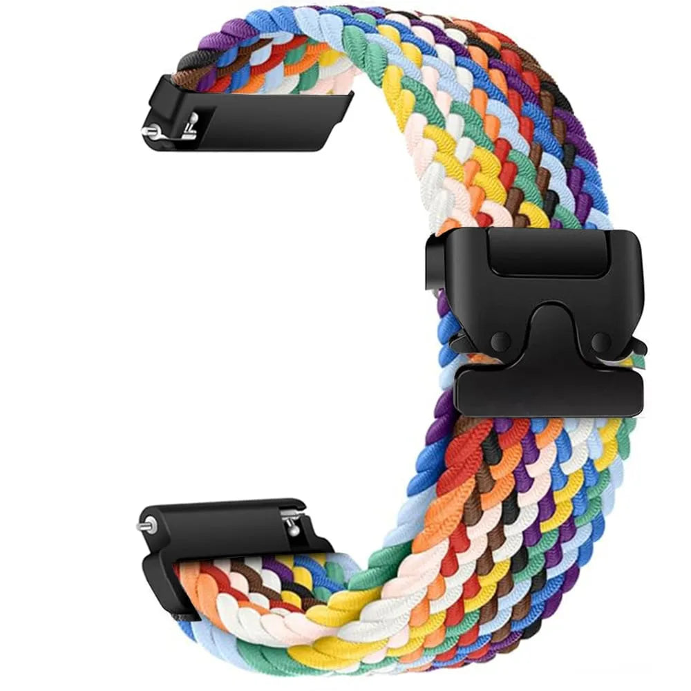 Correa trenzada con hebilla Garmin Forerunner 265s (arco iris)
