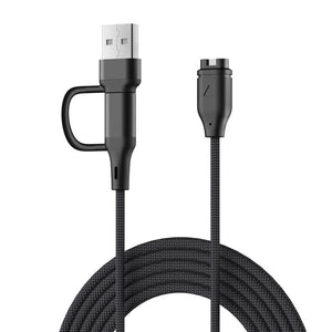 Strap-it USB-A & C 2in1 Braided Garmin Vivoactive 5 Charger