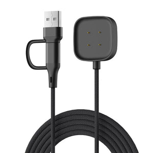Strap-it USB-A & C 2in1 Braided Fitbit Versa 3 Charger