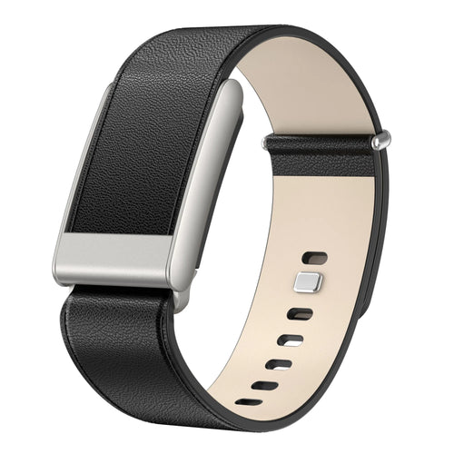 Leather Strap, black, without a watch, 3/4 front view