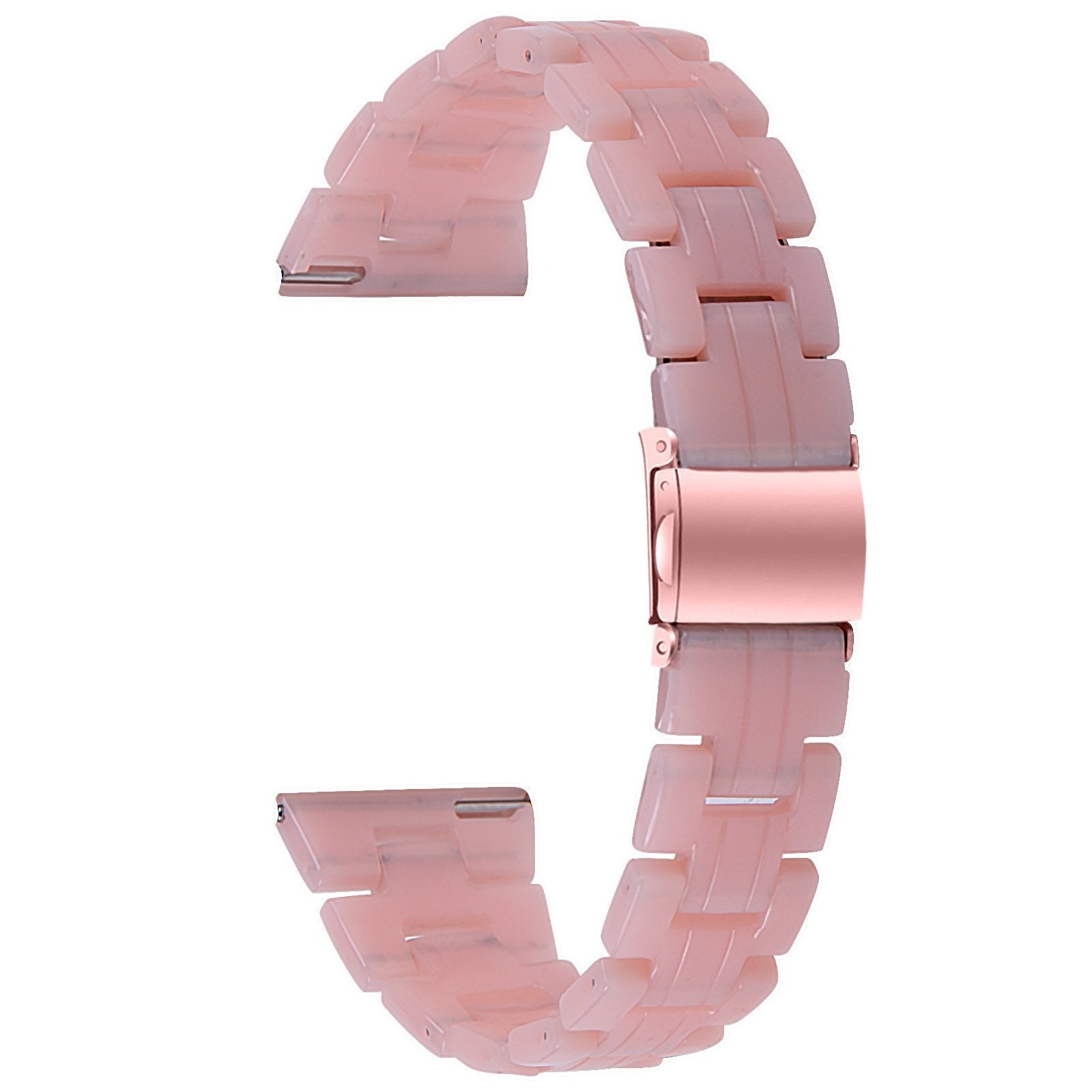 Metal Resin Strap, pink, without a watch, 3/4 front view