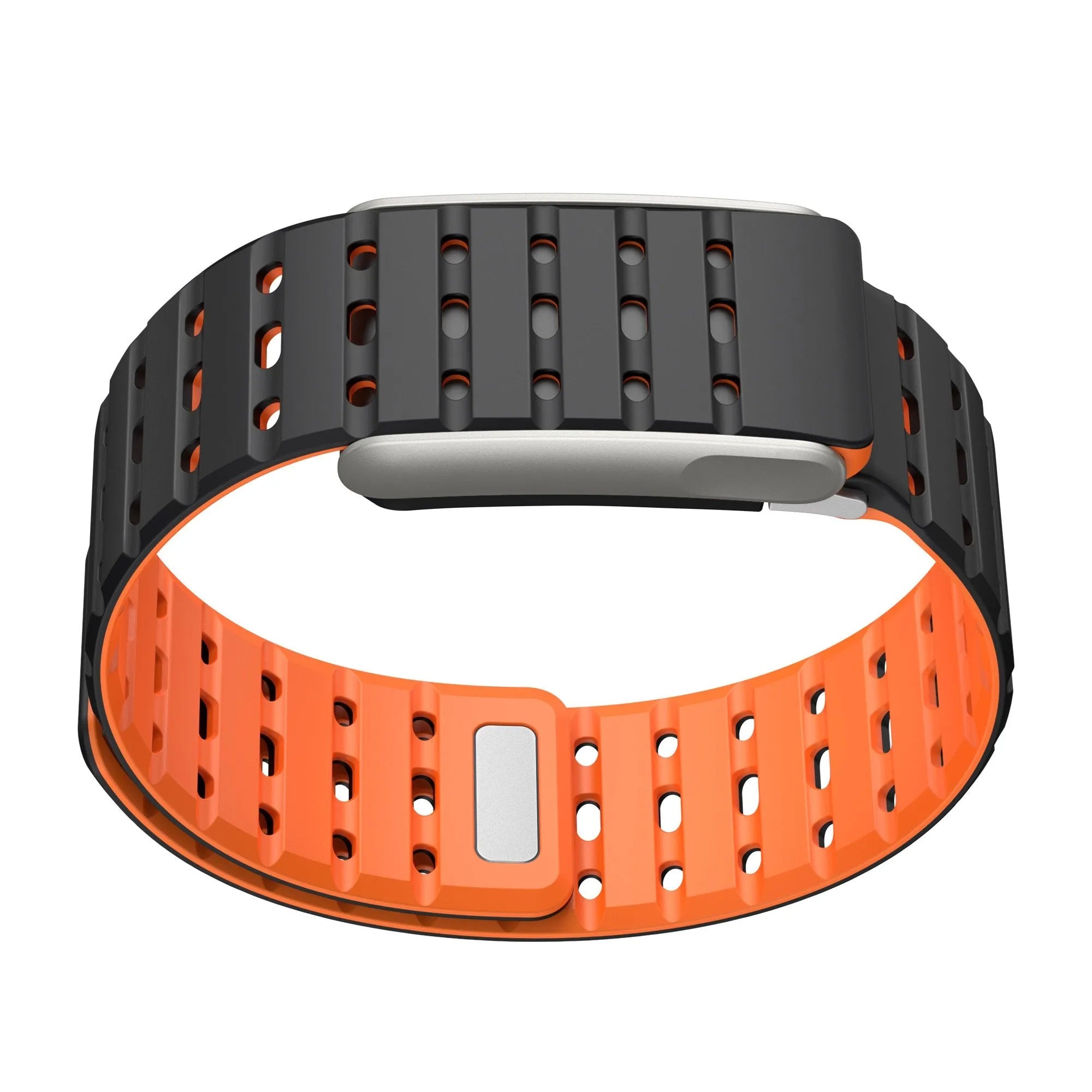 Correa silicona magnética compatible con Whoop MG (negro/naranja)