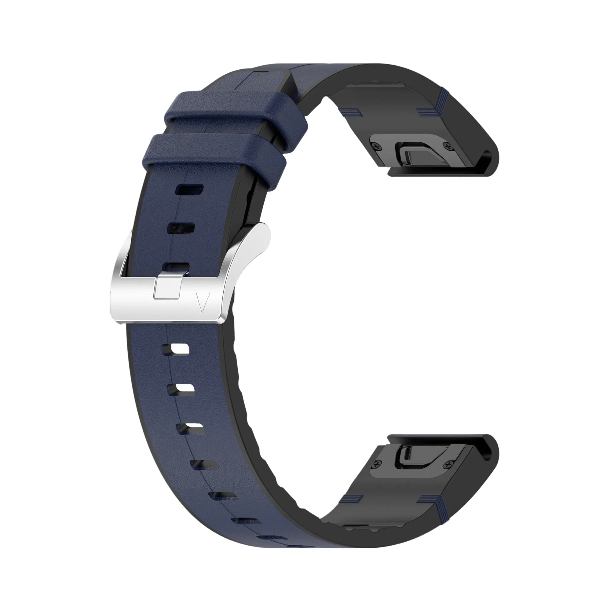 Correa cuero híbrida Garmin Forerunner 965 (azul)