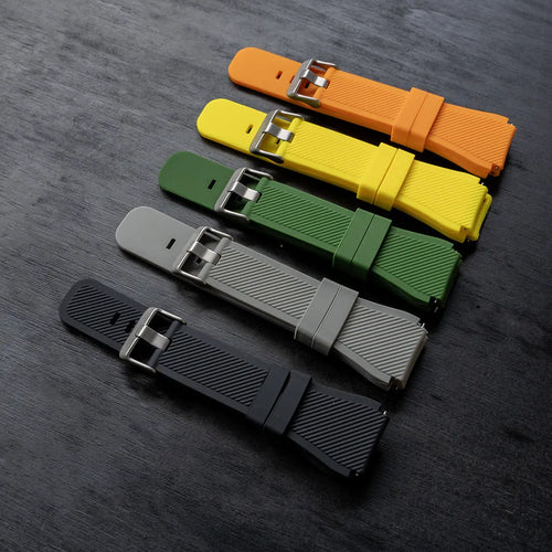 Fossil Gen 4 Explorist (HR) Silicone Strap (Army Green)