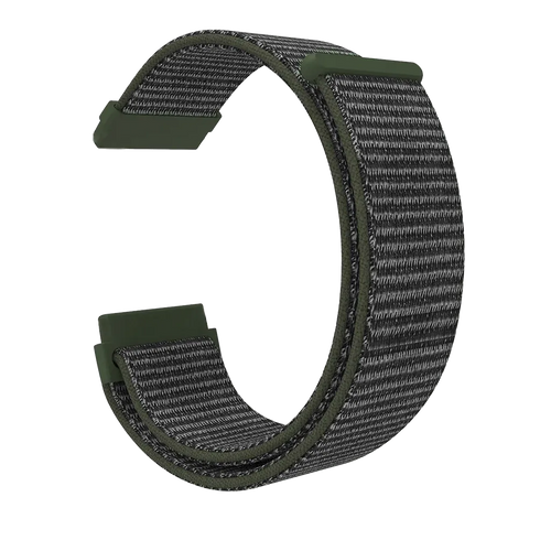 Nylon Strap, grey-green, without a watch, 3/4 front view